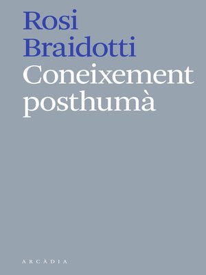 cover image of Coneixement posthumà